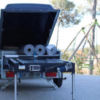 Tout l'équipement rentre dans la remorque